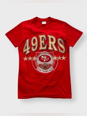 Vintage 90s Stedman San Francisco 49ers Shirt, Single Stitch Football Montana M